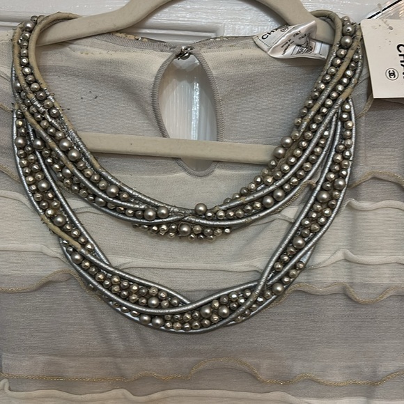 CHANEL SHEER TUNIC DRESS BEADED NWT SIZE 42 - Picture 2 of 14